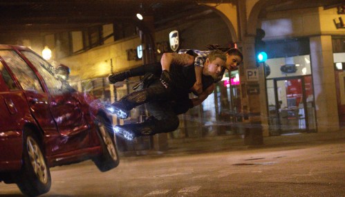 Channing Tatum and Mila Kunis in Jupiter Ascending.